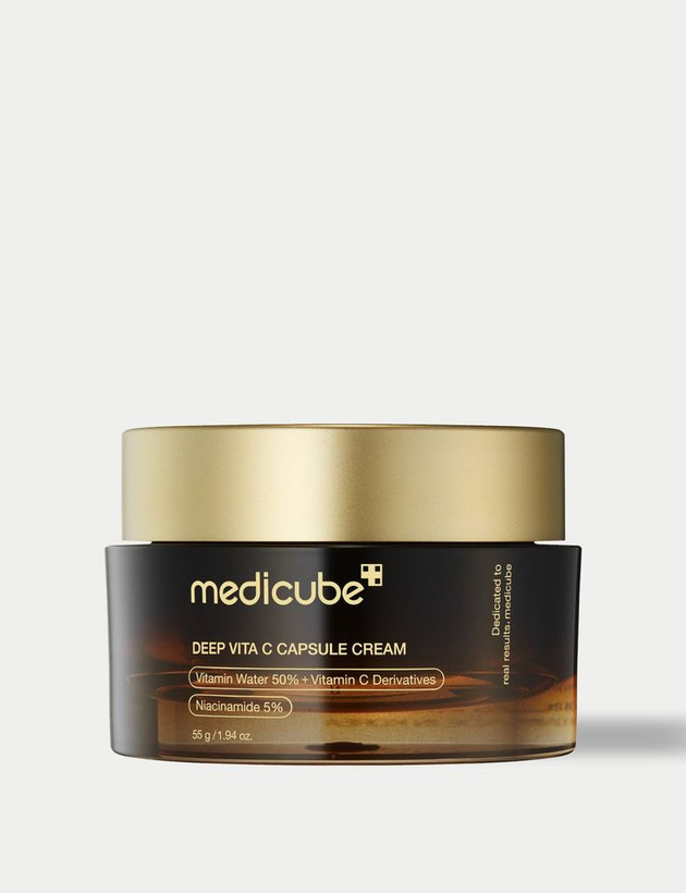 کرم جوانساز و روشن کننده کپسولی ویتامین C مدی کیوب Medicube Deep Vita C Capsule Cream حجم 55 گرم