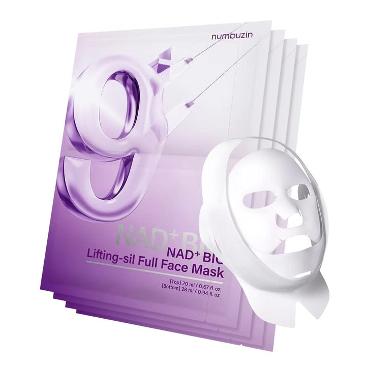 ماسک ورقهای لیفتینگ نامبوزین شماره 9 NAD+ | جوانساز، سفتکننده و ضدچروک صورت