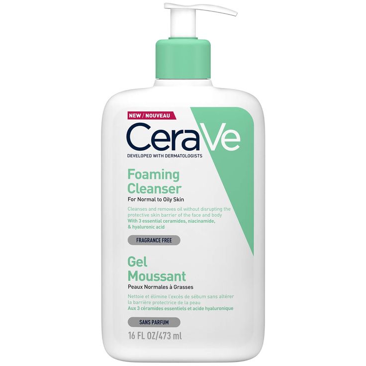 ژل شوینده فومی سراوی پوست نرمال تا چرب CeraVe Foaming Cleanser حجم 473 میلی‌لیتر