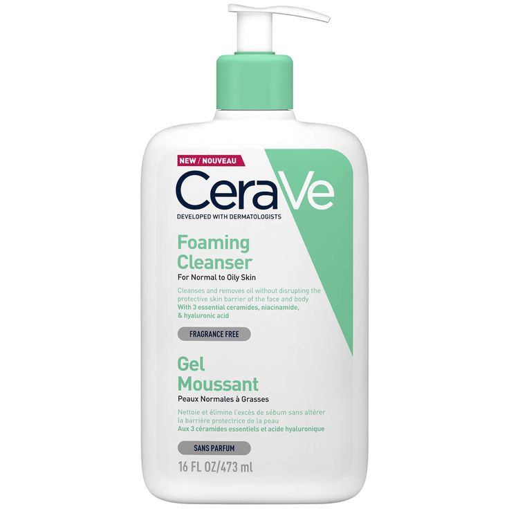 ژل شوینده فومی سراوی پوست نرمال تا چرب CeraVe Foaming Cleanser حجم 473 میلیلیتر
