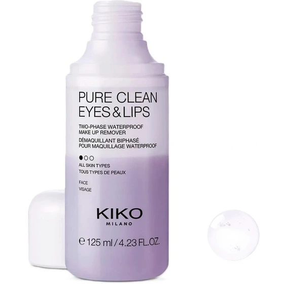 پاک‌کننده دوفازی آرایش چشم و لب کیکو مدل Pure Clean Eyes & Lip