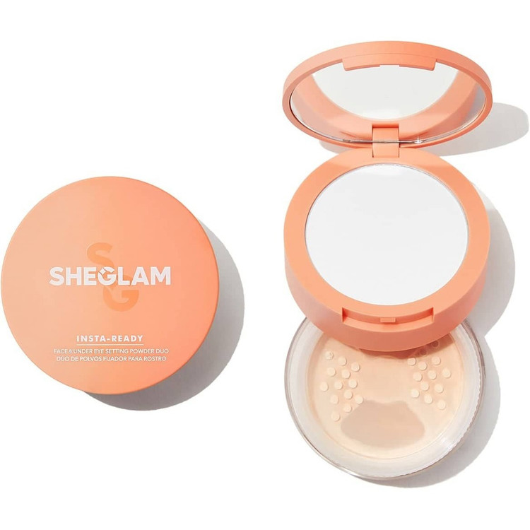 پودر فیکس دو طبقه شیگلم مدل Insta-Ready Ultra-Fine Blur & Lift Setting Powder Duo