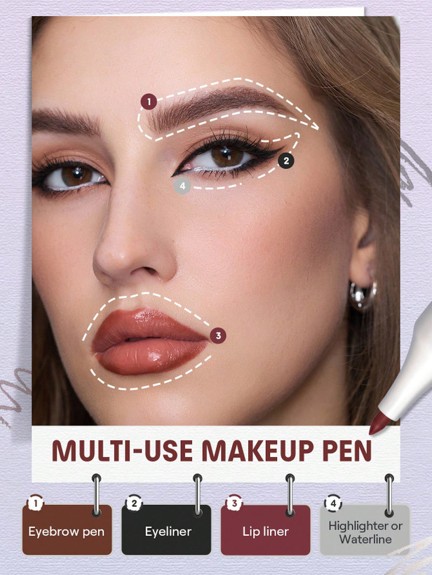 قلم آرایشی چندکاره ۴ در ۱ شیگلم مدل Multi-Glam Face Pen